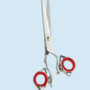 Stainless Steel Hairdressing Scissors with Red Ergonomic Handles