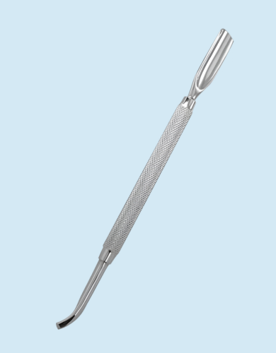Single-Ended Angled Stainless Steel Curette
