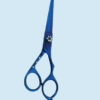 Blue Finish Professional Hair Scissors with Studded Accent