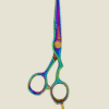 Iridescent Stainless Steel Hairdressing Scissors with Ergonomic Handles