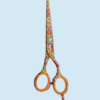 Floral Patterned Stainless Steel Hairdressing Scissors with Ergonomic Handles