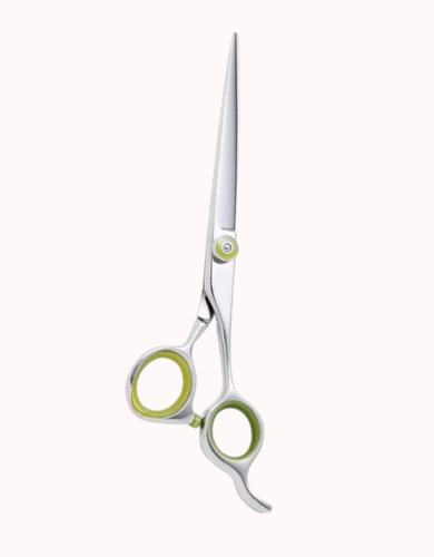 Stainless Steel Hairdressing Scissors with Yellow Ergonomic Handles