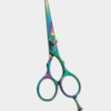 Iridescent Professional Hairdressing Scissors with Offset Handles