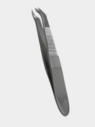 Stainless Steel Precision Tweezers with Slanted Tip for Grooming and Utility