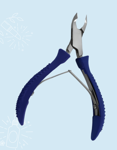 Professional Stainless Steel Cuticle Nipper With Blue Soft Comfortable Handle